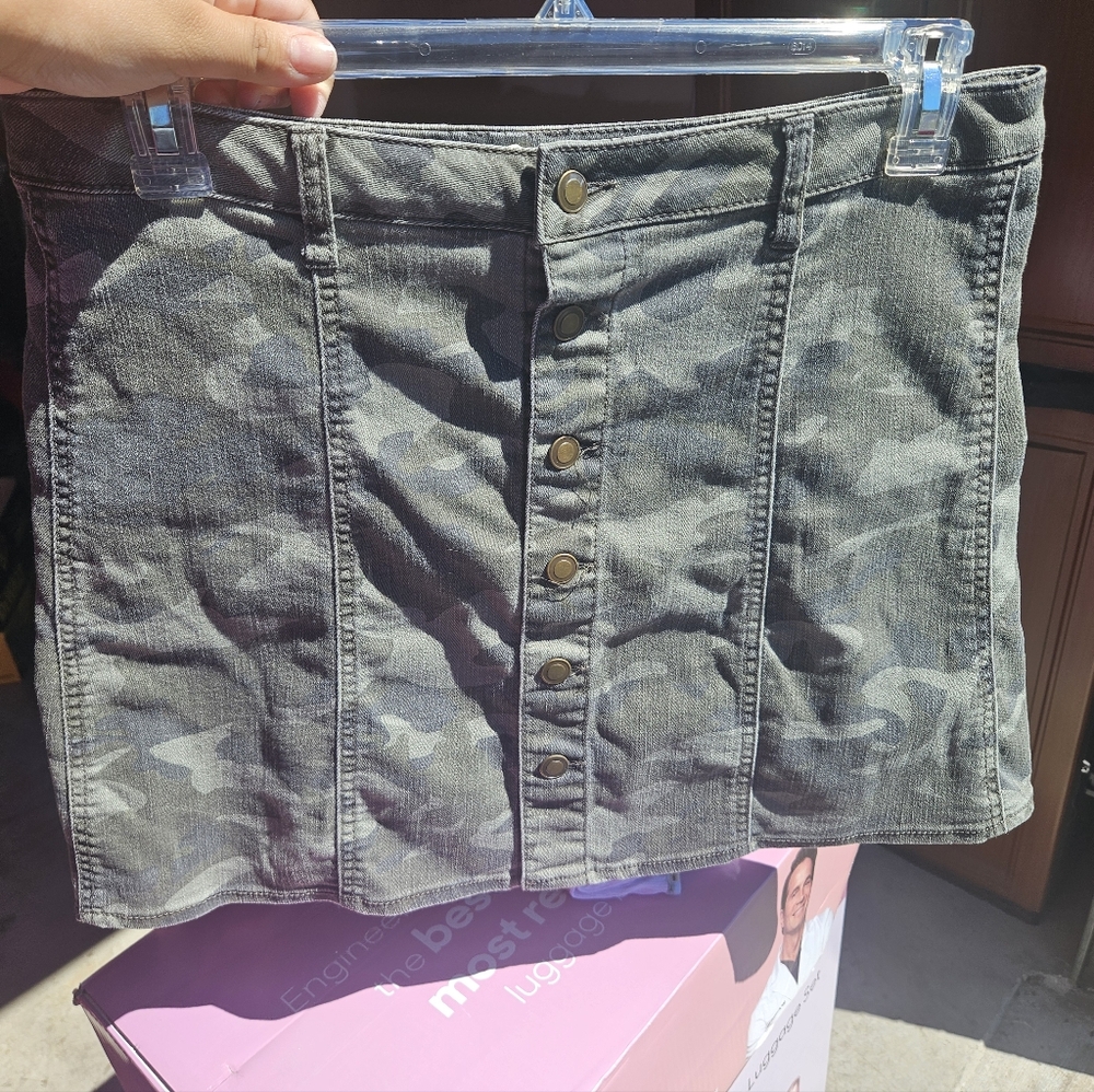 Army green camouflage skirt